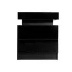 Levede Bedside Tables Side Table 2 Drawers Black