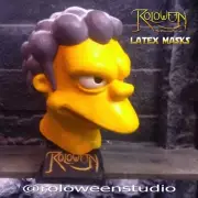 M Latex mask / bartender / The Simpsons / Moe Szyslak el cantinero / halloween
