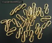 22mm Jewelry clasps 24 S hook clasps ancient design antique gold plated FPC138B