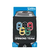 Alcohol Scottish Drinking Team Rings - Funny Novelty Stubby Holder With Base