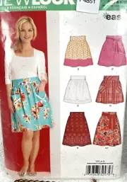 New Look Sewing Pattern 6872 Easy Skirt Women's Misses Size 6-16 6 Styles