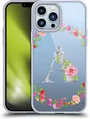 Head Case Designs Letter A Decorative Initials Gel Case [Military Grade Protection] Compatible with Apple iPhone 13 Pro Max