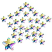 100pcs Flatback Rhinestones Irridescent Star-shaped 100 pcs Star Rhinestones