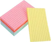 KICHOUSE Flashcard Study Set 300pcs Ruled Index Cards Small Note Pads Multicolored for School