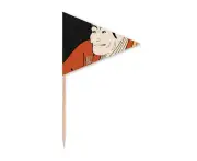 Japanese Style Ukiyoe Male Kimono Toothpick Triangle Cupcake Toppers Flag