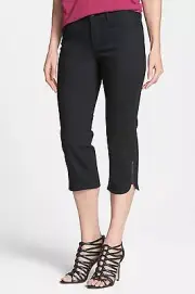 NEW NYDJ 6 Not Your Daughters Jeans Devin blue dark enzyme Cropped capri