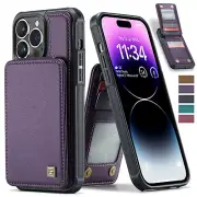 RFID Blocking Card Holder Leather Wallet Case For iPhone 16 Pro Max 15 14 13 12+
