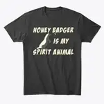 HONEY BADGER IS MY SPIRIT ANIMAL 高級 T 恤美國製造,尺碼 S 至 5XL