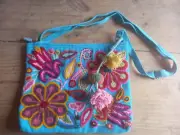 Peruvian Chuspa woven in wool embroidered by hand Andean community
