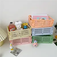 在飛比找蝦皮商城優惠-Baby童衣 韓國迷你折疊塑膠收納盒 學生桌面整理盒 手帳膠