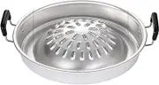 BBQ Grill Hot Pot : Steak Grill Charcoal Pan Multifunctional Aluminum Barbecue Grill Hot Pot for Family Gathering Outdoor Picnics (L 3.2cm / 1.3in)