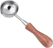 COHEALI 1pc Melting Spoon Wax Seal Spoon sealing Wax Beads wax seal stamp spoon wax seal warmer Wax Seal Kit DIY stainless steel scoop Wax Melter clamshell vintage supplies Wooden