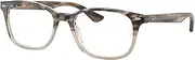 [Ray-Ban] RX5375 Eyeglasses Bundle: RX 5375 8107 Gradient Brown Havana and Universal Anti-slip Silicone Leash, Gradient Brown Havana