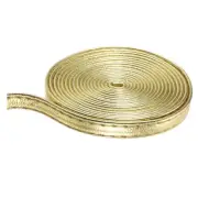 Gold Leather Strap Leather Strip 6mm Wide 5M Long Flat Cord for Clothing Belt