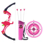 Light Up Laser Aiming Bow With 3 Suction Cup Arrows Kids Archery Toys