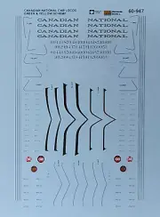 Microscale Model Railroad/Train Decals N Scale Canadian National/CN Cab Diesels