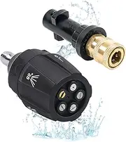 1/4'' Quick Connect Fitting and 5-in-1 Power Washer Spray Nozzle Tips Multiple Angles, Pressure Washer Gun Adapter, Brass High Pressure Washer Accessories for Karcher K2 K3 K4 K5 K6 K7