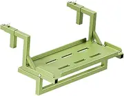 Generic Balcony Railing Flower Pot Holder Railing Plant Rack Garden with Clothes Hanging Rod Patio Metal Fence Potted Plant Rack