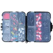 263pcs Fishing Accessories Kit Lures Jig Hooks Sinker Weights Fish Tackle Box J