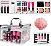 Full Makeup Kit - Beginner Makeup Kit for Adults | Kits for Women Full Set | Professional Beauty Tools with Cosmetic Bags | Face Make up Accessories for Beginners