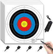 20PCS Archery Target, Hunting Targets & Accessories, 16X16In - 10 Ring Bow and A