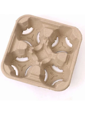 4 Cup Disposable Coffee Tray - Take Out Trays 100 Pcs