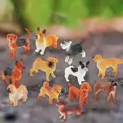 12x Realistic Dog Figurines Toy Set Mini Figurines Model Miniature Statues