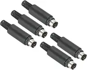 uxcell S-Video DIN Mini Male Socket 8 Pin Signal Transmission for TV, DVD Player Pack of 5