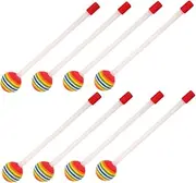 MUELODSIC 8pcs Rainbow Lollipop Sticks Drum Stick Drumstick Rainbow Mallets Percussion Instrument Accessories Percussion Instruments ' Instrument Accessories Plastic