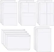 CiCiKiea A5 Binder Pockets, 12PCS A5 Size 6 Holes Binder Pockets, [Waterproof PVC Pouch] Premium Clear Binder Zipper Folders Document Filing Bags for 6-Ring Notebook Binder Loose Leaf Bags, Clear