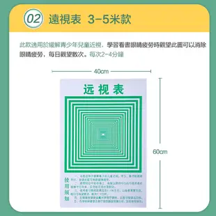 可孚 視力表 掛圖 卡通版E字C型 身高尺 長頸鹿視力表 幼稚園兒童家用 視力測試國標對數