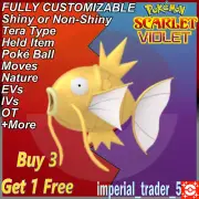 Pokémon Scarlet and Violet ✨ Shiny Magikarp ✨ W/ Best 6IV Customizable