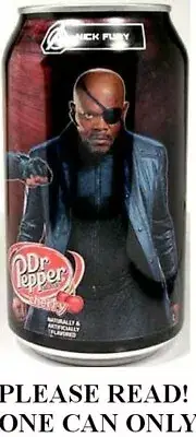 Dr. Pepper Cherry Avengers Nick Fury USA 2012 FULL NEW 12oz Can Limited Edition