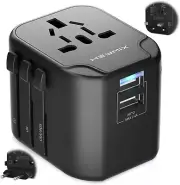 HEYMIX Universal Travel Adapter USB, International Power Adapters Travel Plug