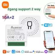 Tuya Mini 2/3/4 Gang Wifi Smart Switch 2 Way Module On Off Breaker Wireless Remo