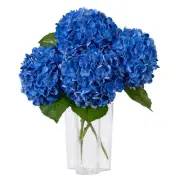3Pcs Hydrangea Artificial Flowers,Latex Real Touch Hydrangeas with Long Stems...