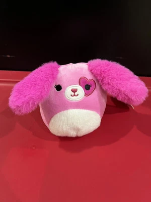 Squishmallows Sager 5” Hot Pink Dog Puppy Valentine’s Day Heart Eye Love BNWT
