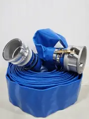 3" IN X 50' Feet Agricultural PVC Lay Flat Discharge Pump Hose & Camlock