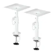 suptek Clamp-on Speaker Stand Desk Mount Set, Height Adjustment, Tilt, Swivel