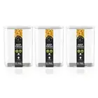 3x Lemon & Lime 2.75L Keep Fresh Food Storer Storage Rectangle Container w/ Lid