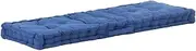 Light Blue Cotton Pallet Floor Cushion - 120x40x7 cm - Outdoor Patio, Furniture, Seat, Chair, Pillows, Cushion
