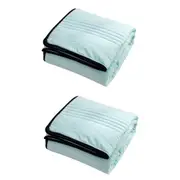 2PCS Cooling Quilt Air Condition Lightweight Summer Blanket for Hot Sleeper-Green