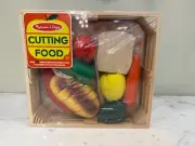 Melissa & Doug Cutting Food Play Set Wooden Pieces Brand New