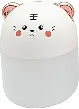 Yardenfun 1Set Mini USB Humidifier Portable Office Humidifier with Mist Modes Quiet Operation and Ambient Light for Home Car and Travel for Skin Moisturizing and Comfort