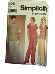 Simplicity 7026 Easy To Sew Misses Top Pants Jacket Pattern Size FF 18W-24W