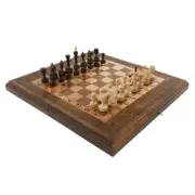 Walnut wood Chess Set 3 in 1 backgammon checkers Armenian hand carved board game