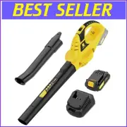 Rechargeable 21V Leaf Blower - Handheld, Adjustable Speed for Easy Yard Cleanup