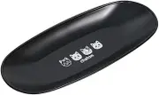 Tanaka Chopsticks Shop Chaton Hot Towel Holder, Black, 7.1 inches (18 cm), Hot Towel Tray, Stylish, Inexpensive, Plastic, Commercial Tray, Lightweight, Simple, for Guests, Cats, Cat Miscellaneous