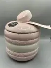 Petal & Pearl Pastel Pink Macaroon Cookie Ceramic Cookie Jar Canister NEW