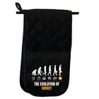 Evolution Of Money Bitcoin - Novelty Mitt Kitchen Glove Mitts Double Oven Gloves